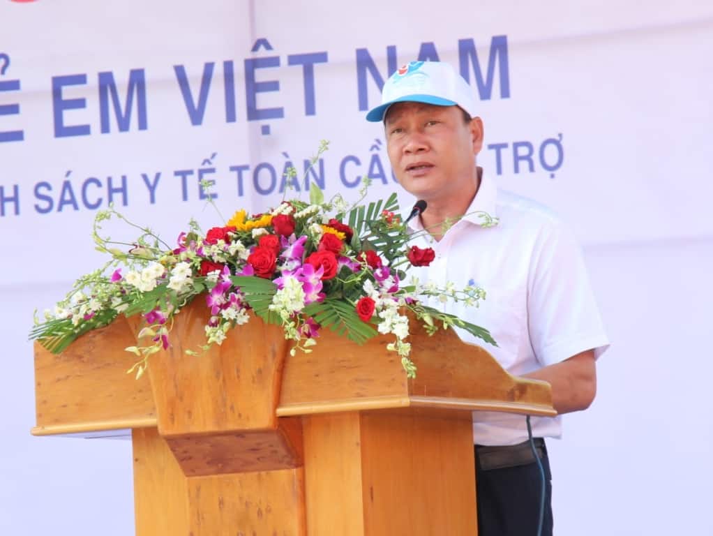 Ông Phạm Phượng – Phó Giám đốc Sở LĐTBXH tỉnh Đắk Lắk phát biểu tại Lễ Phát động phòng chống đuối nước.