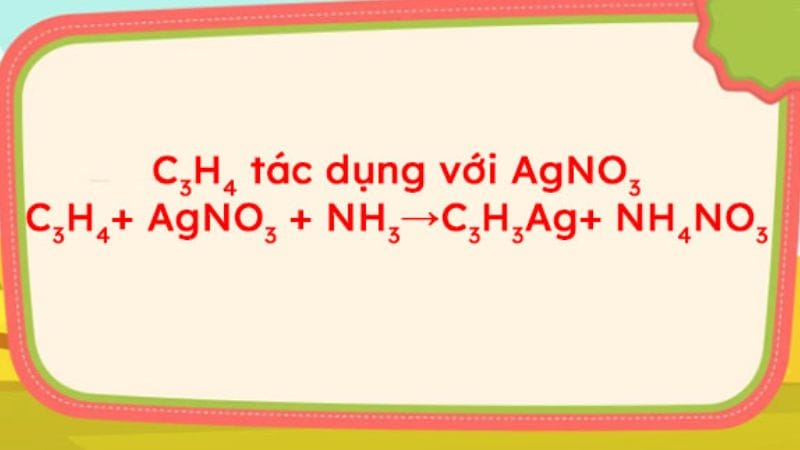Cân bằng phương trình với các hợp chất là C3H4 AgNO3 NH3