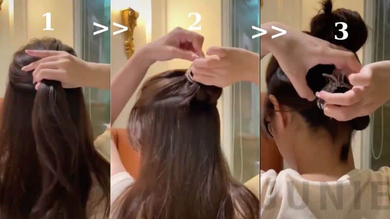 3 Cách kẹp tóc càng cua dành cho các nàng có tóc xoăn