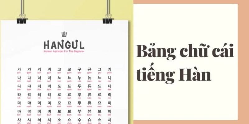 Bảng chữ cái tiếng Hàn và những nội dung cần ghi nhớ